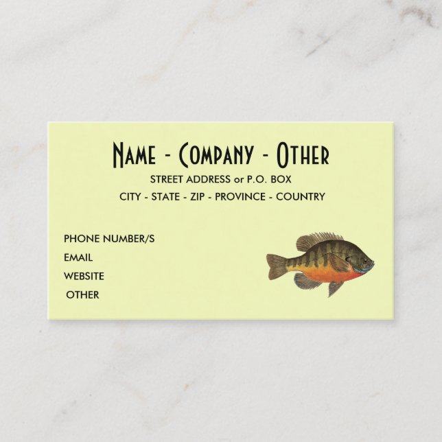 Tarjeta De Visita Pesca de brea (Anverso)