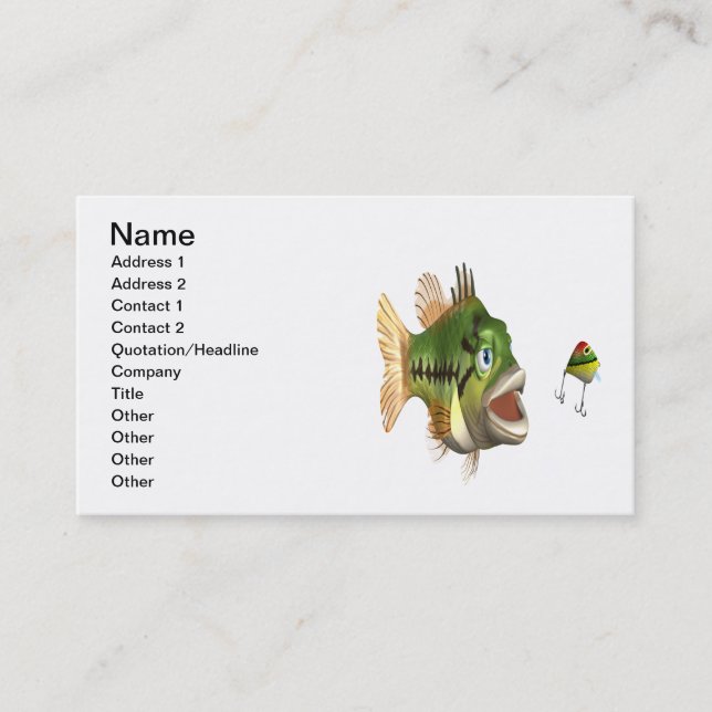 Tarjeta De Visita Pesca de la lubina (Anverso)
