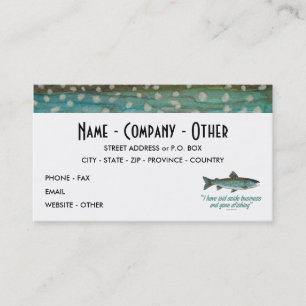 Tarjeta De Visita Pesca de la trucha ártica de Groenlandia