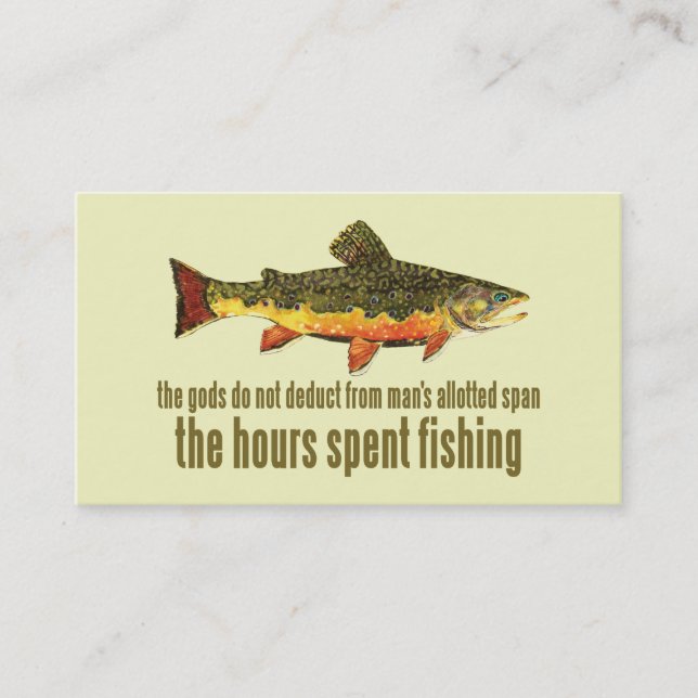 Tarjeta De Visita Pesca de trucha (Anverso)