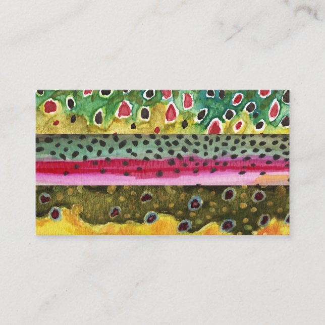 Tarjeta De Visita Pesca de trucha (Anverso)