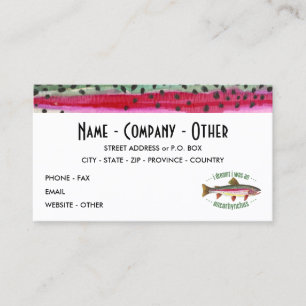 Tarjeta De Visita Pesca de Trucha Arcoíris