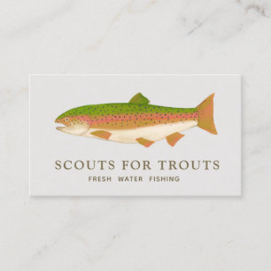 Tarjeta De Visita Pesca de trucha de pesca con agua dulce