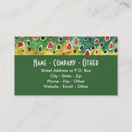 Tarjeta De Visita Pesca de trucha marrón