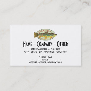 Tarjeta De Visita Pesca de Trucha Personalizada