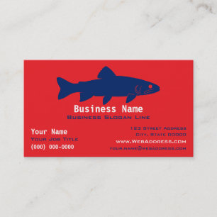 Tarjeta De Visita Pesca de Trucha Personalizada   Pescador de Agua D