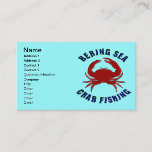 Tarjeta De Visita Pesca del cangrejo del mar de Bering
