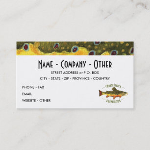 Tarjeta De Visita Pesca personalizada de trucha arroyo