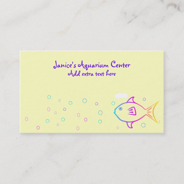 Tarjeta De Visita Pescado arco iris (Anverso)
