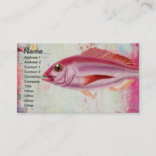Tarjeta De Visita Pescado rosa