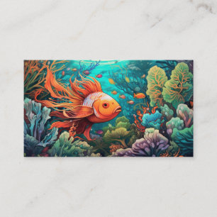 Tarjeta De Visita Pescado submarino Trippy