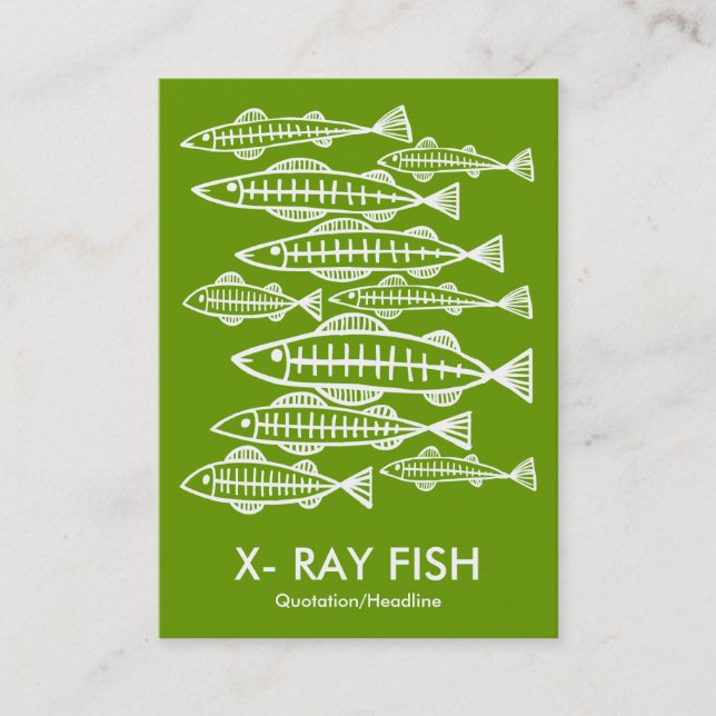 Tarjeta De Visita PESCADO X-RAY - Aguacate (Anverso)
