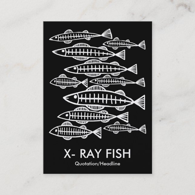 Tarjeta De Visita PESCADO X-RAY - Negro (tarjeta de oro) (Anverso)