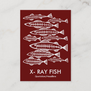 Tarjeta De Visita PESCADO X-RAY - rojo profundo