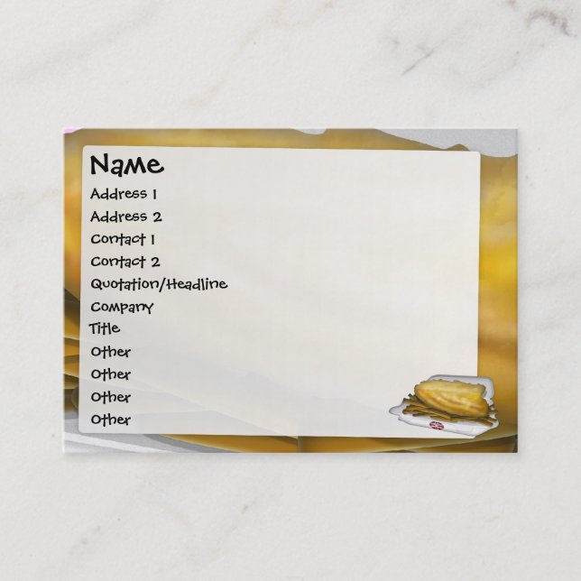 Tarjeta De Visita Pescado y chile (Anverso)