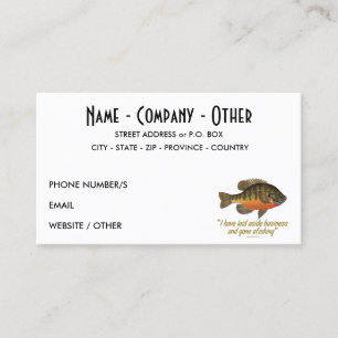Tarjeta De Visita Pescador de Bream