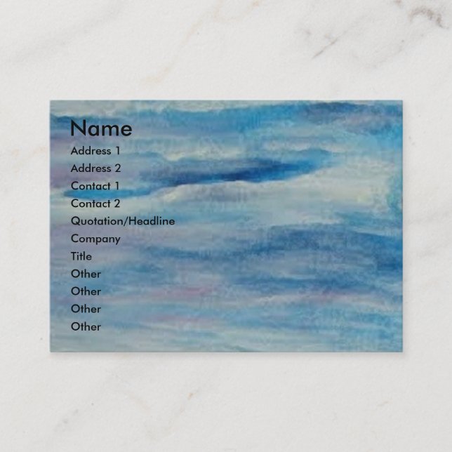 Tarjeta De Visita Pescadores del OS de Aguardando - óleo - 30x60, (Anverso)