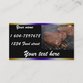 Tarjeta De Visita Pescados de barbacoa en las barbas de la parrilla