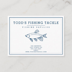 Tarjeta De Visita Pescados elegantes de los azules añiles -