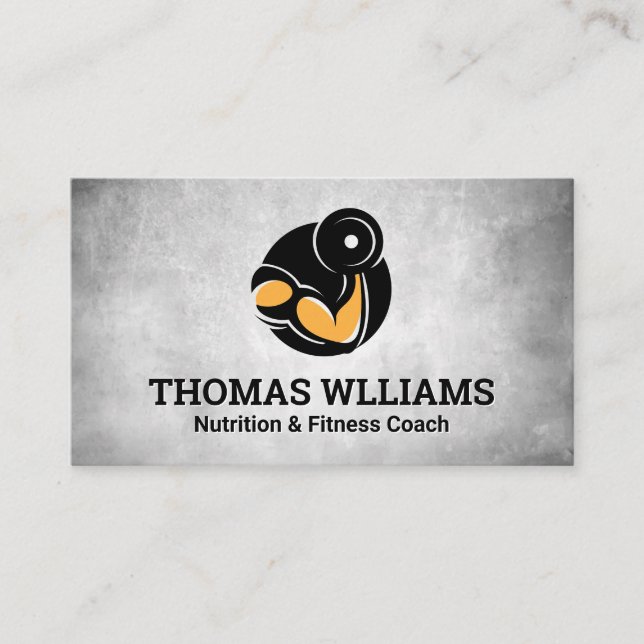 Tarjeta De Visita Peso de curado de brazos (Anverso)