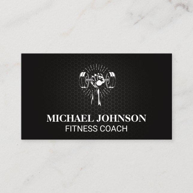 Tarjeta De Visita Peso de elevación | Gimnasio (Anverso)