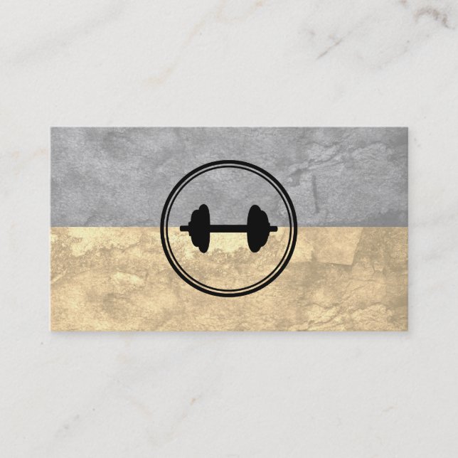 Tarjeta De Visita Peso De Fitness Dos Textura De Tono (Anverso)