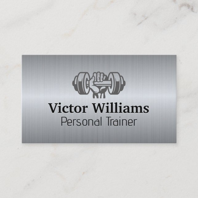 Tarjeta De Visita Peso de la mano | Gym Fitness (Anverso)