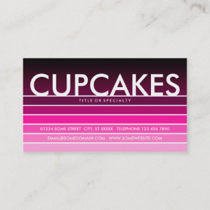 Tarjeta De Visita PESO rosa CUPCAKES