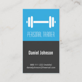 Tarjeta De Visita Pesos de entrenador personal Sleek Moderne Fitness