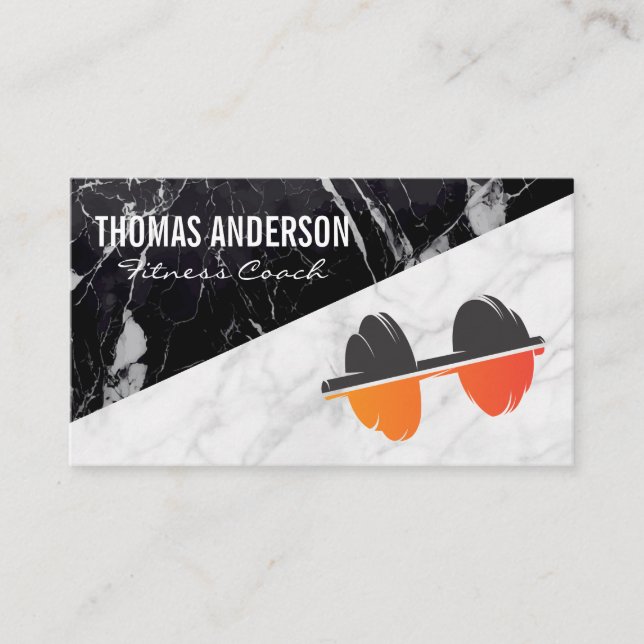 Tarjeta De Visita Pesos de gimnasia | Salud de la aptitud (Anverso)