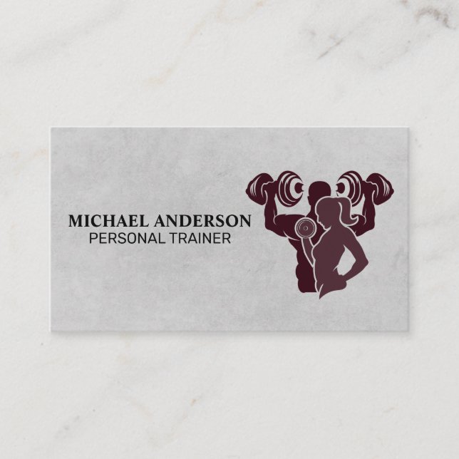 Tarjeta De Visita Pesos De Levantamiento De Mujeres | Gimnasio (Anverso)