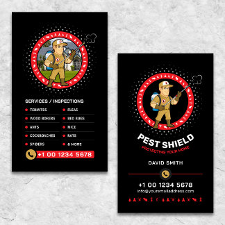 Tarjeta De Visita Pest control Service, Exterminator, Fumigation