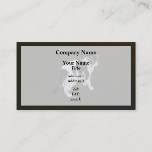 Tarjeta De Visita Pestaña Blanca Con Parches Oscuros