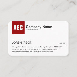 Tarjeta De Visita Pestaña de color - Rojo rubí (cáscara de huevo)