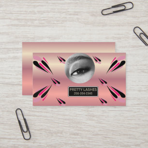 Tarjeta De Visita Pestañas Bonitas Ojo Ilustrativo Moderno Minimalis