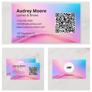 Tarjeta De Visita Pestañas Cejas Elegantes