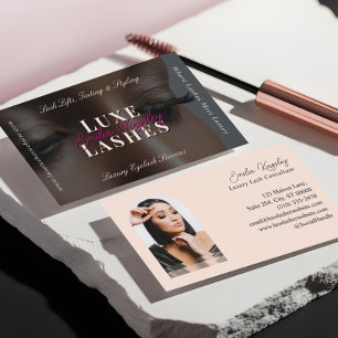 Tarjeta De Visita Pestañas de lujo Belleza Lash Profesional Negro Ro