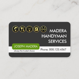 Tarjeta De Visita Pestañas de reparador doméstico retro Handyman