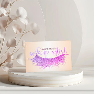 Tarjeta De Visita Pestañas Elegantes Modernas Profesionales con Bril