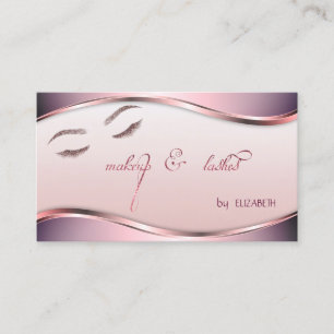 Tarjeta De Visita Pestañas Glitter Elegantes Modernas y Profesionale