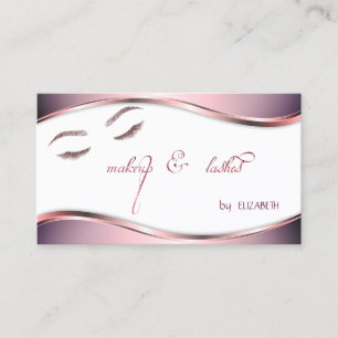 Tarjeta De Visita Pestañas Glitter Modernas y Elegantes