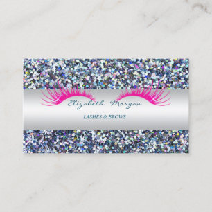Tarjeta De Visita Pestañas Postizas Elegantes Modernas Brillantes