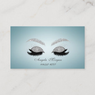 Tarjeta De Visita Pestañas Postizas Glitter Elegantes Encantadoras P