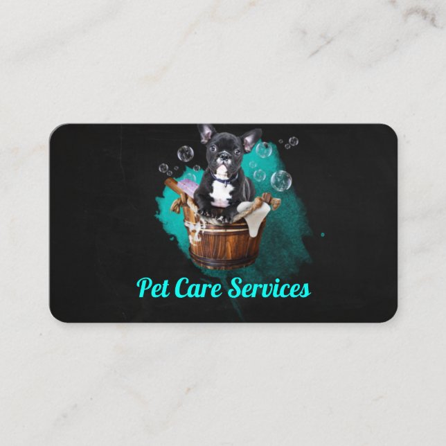 Tarjeta De Visita Pet Care Services / Pet Salon (Anverso)