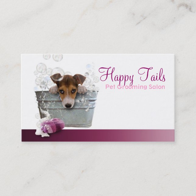 Tarjeta De Visita Pet Grooming Salon Business card (Anverso)