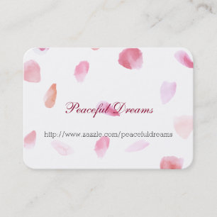 Tarjeta De Visita Petales de Rosa románticos