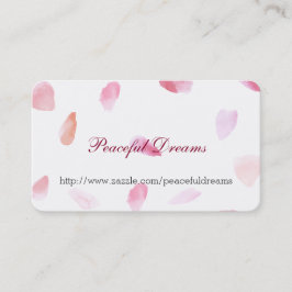 Tarjeta De Visita Petales de Rosa románticos