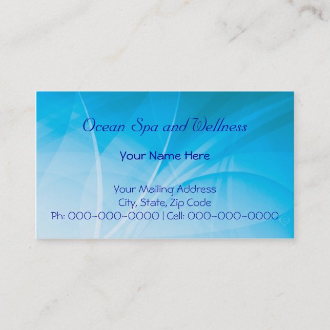 Tarjeta De Visita pétalos.azul (Anverso)