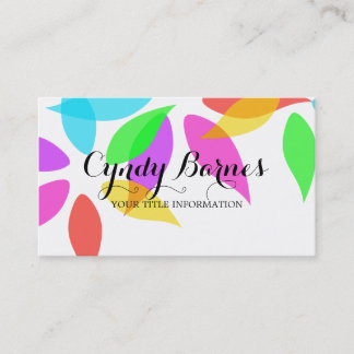 Tarjeta De Visita Pétalos coloridos