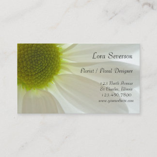 Tarjeta De Visita Pétalos de flores de margarita blanca